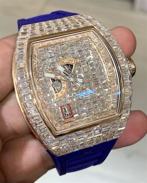 richard mille rm030 iced out|Richard Mille diamond.